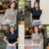 Casual Crop Top for Y2k Babe (Many colors) 12