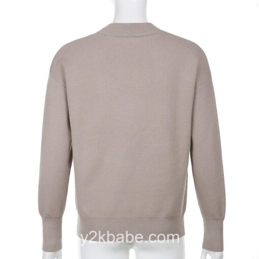 Argyle Plaid Preppy Style Vintage Y2K Sweater 5