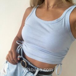 Ruched Y2K Summer Sexy Tank Top 2