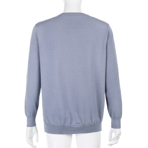 Casual Plaid Argyle Style Vinage Knit Y2K Sweater  4