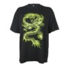 Casual Loose Oversized Dragon Printed Yk2 T Shirt  5