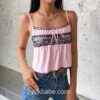 Lace Y2K Aesthetic 90s Frill Ruffles Cami Crop Top 7