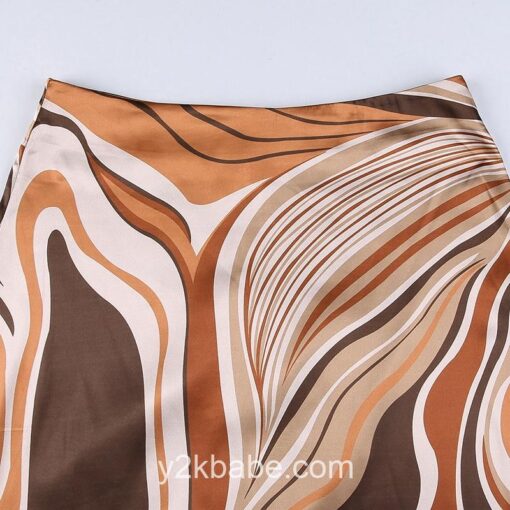 High Waist Elegant Y2K Pattern Midi Skirt 5