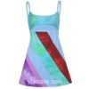 Y2k Summer Party Patchwork Mini Dress 4