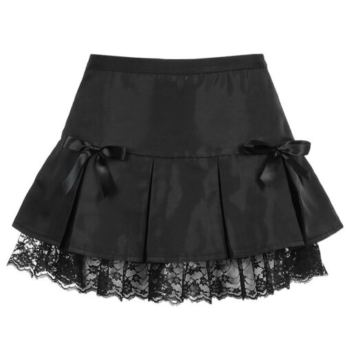 Y2k Harajuku Punk Y2K Lace Mini Skirt 3