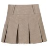 Y2k Pleated Striped Preppy Style Mini Skirt  4