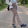 Y2k Skinny Long Leopard Print Pant 4