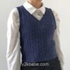 Y2K Preppy Style Knitted Sleeveless Sweater  10