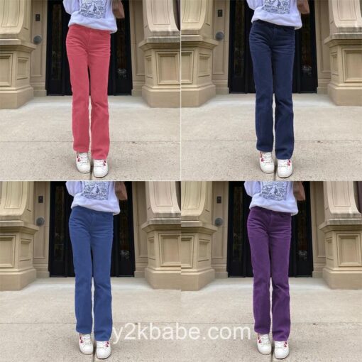 Casual Corduroy Y2k Pants (Many Colors) 4