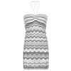 Y2k Wave Striped Pattern Knitted Dress 8