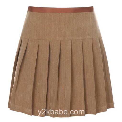 Y2k Preppy Style Pleated Short Skirt 5