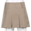 Y2k Pleated Striped Preppy Style Mini Skirt  5