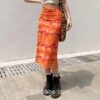 Summer Floral Print Y2k Midi Skirt 3