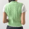 Y2K Preppy Style Knitted Sleeveless Sweater  12