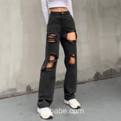Y2k Hole Ripped Distressed Jean 1