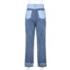 Y2K Patchwork Casual Straight Long Jean (Many Colors) 5